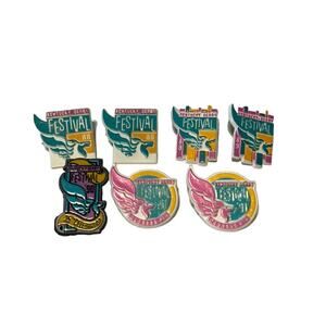 Vtg 1988-1991 Kentucky Derby Festival Pegasus Plastic Lapel Pins